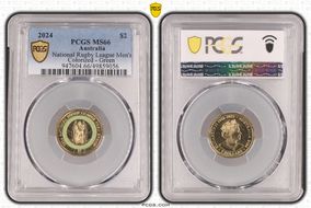 2024 $2 National Rugby League Men's Colorized - Green MS66