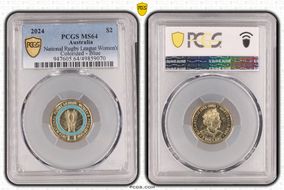 2024 $2 National Rugby League Women's Colorized - Blue MS64