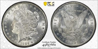 1884-CC $1 GSA Hoard MS62+