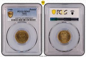 1966 Peseta (1975) MS63
