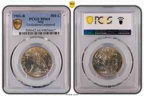 1961-R 500 L Unification Centennial MS64
