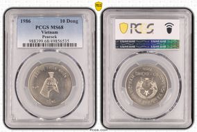 1986 10 Dong Peacock MS68