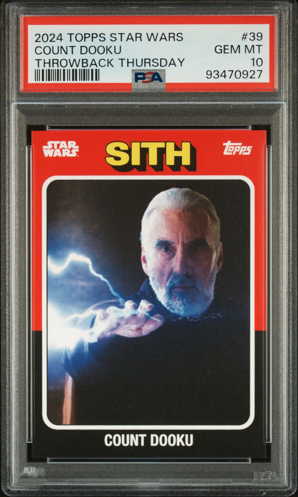 2024 Topps TOPPS STAR WARS THROWBACK THURSDAY Count Dooku front