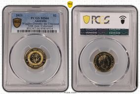 2021 $2 Wiggles-Dorothy the Dinosaur 30th Ann. Colorized MS66