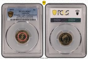 2021 $2 Wiggles - Capt. Feathersword 30th Ann. Colorized MS67