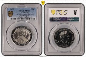 2023 50C Her Majesty QEII Cu-Ni Six Effigies MS69