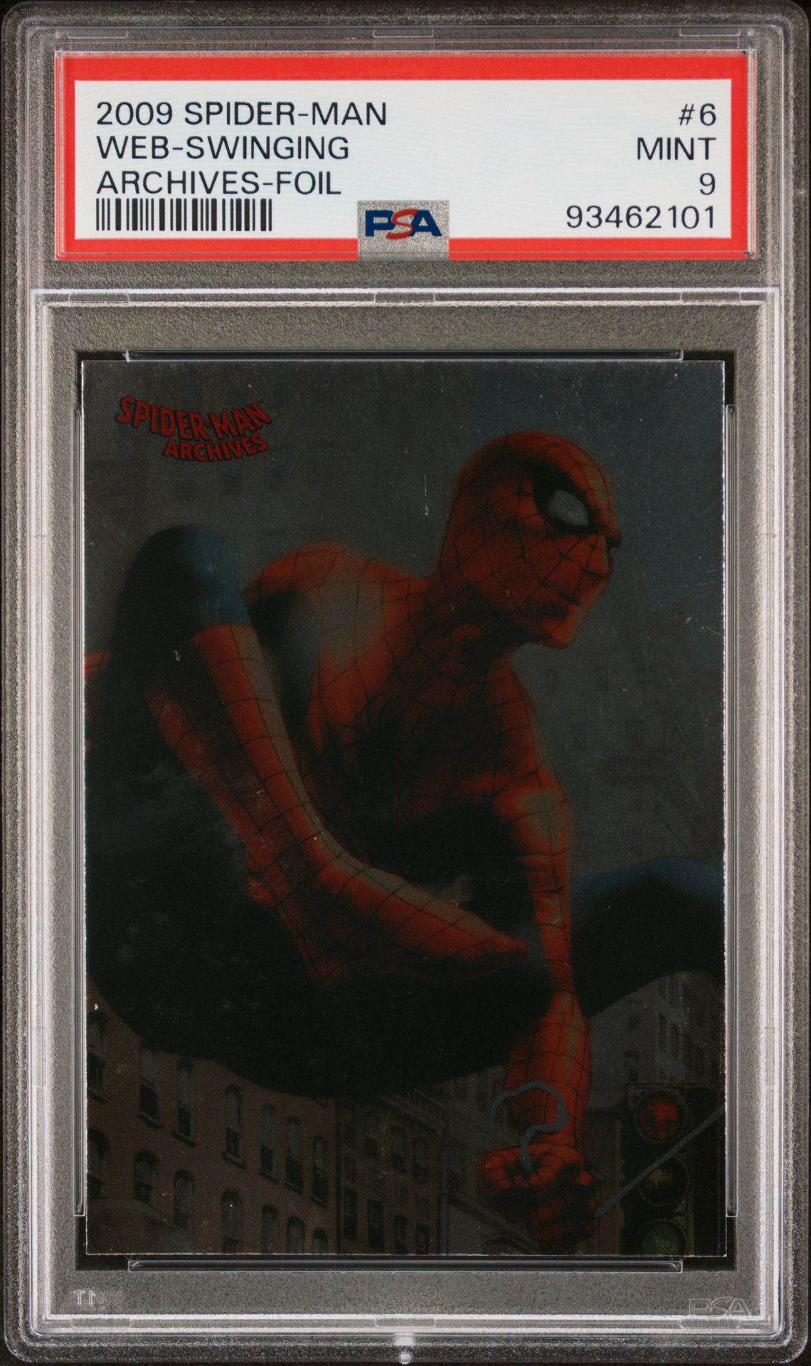 2009 SPIDER-MAN ARCHIVES FOIL #6 Web-Swinging front