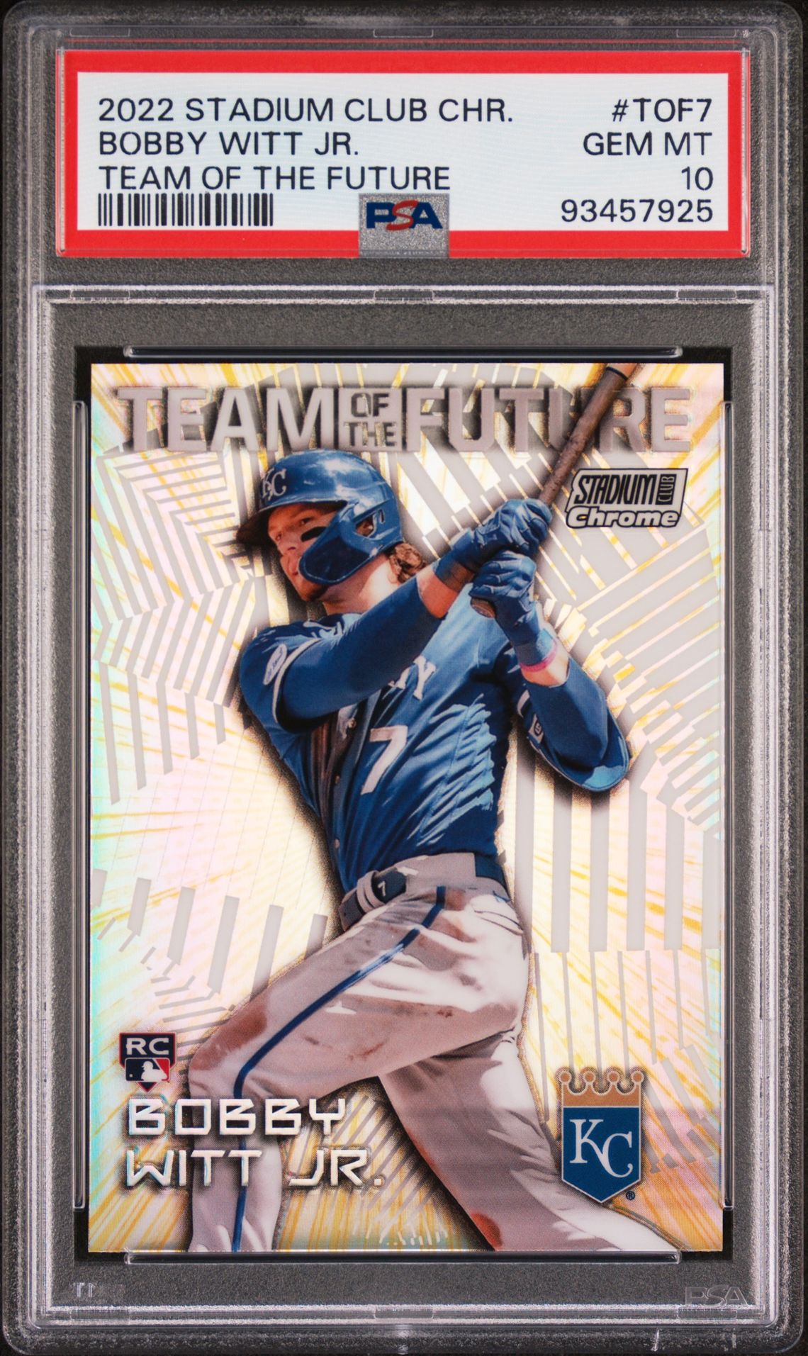 2022 Topps Topps Stadium Club #TOF7 Bobby Witt Jr. front