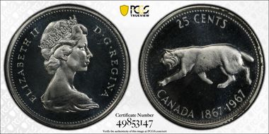 1967 25C 0.800 Ag PL67CAM