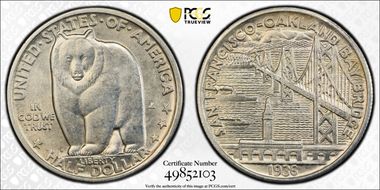 1936-S 50C Bay Bridge MS63