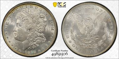 1878 7/8TF $1 VAM 33, Doubled Legs MS63