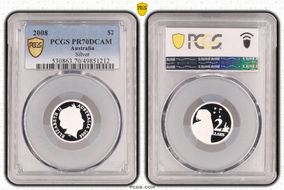 2008 $2 Silver PR70DCAM