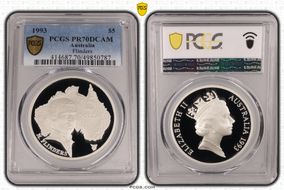 1993 $5 Flinders PR70DCAM