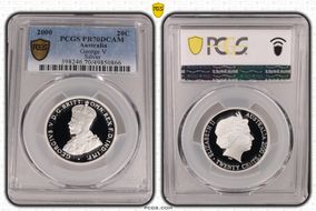 2000 20C George V Silver PR70DCAM