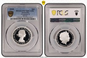 2000 20C Elizabeth II Silver PR70DCAM