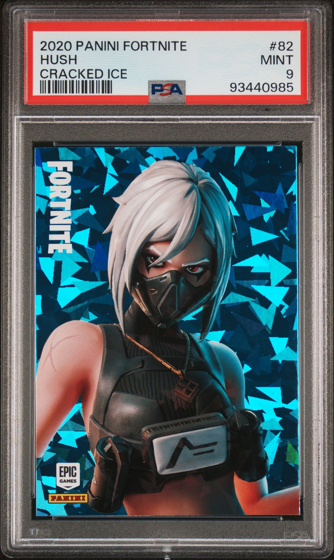 2020 Panini PANINI FORTNITE Cracked Ice #82 Hush front