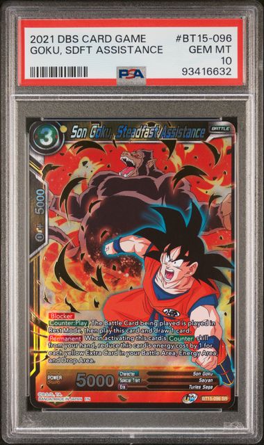 2021 Masters #Bt15-096 Gokusdftassistance #BT15 Gold Tcg Collectibles front
