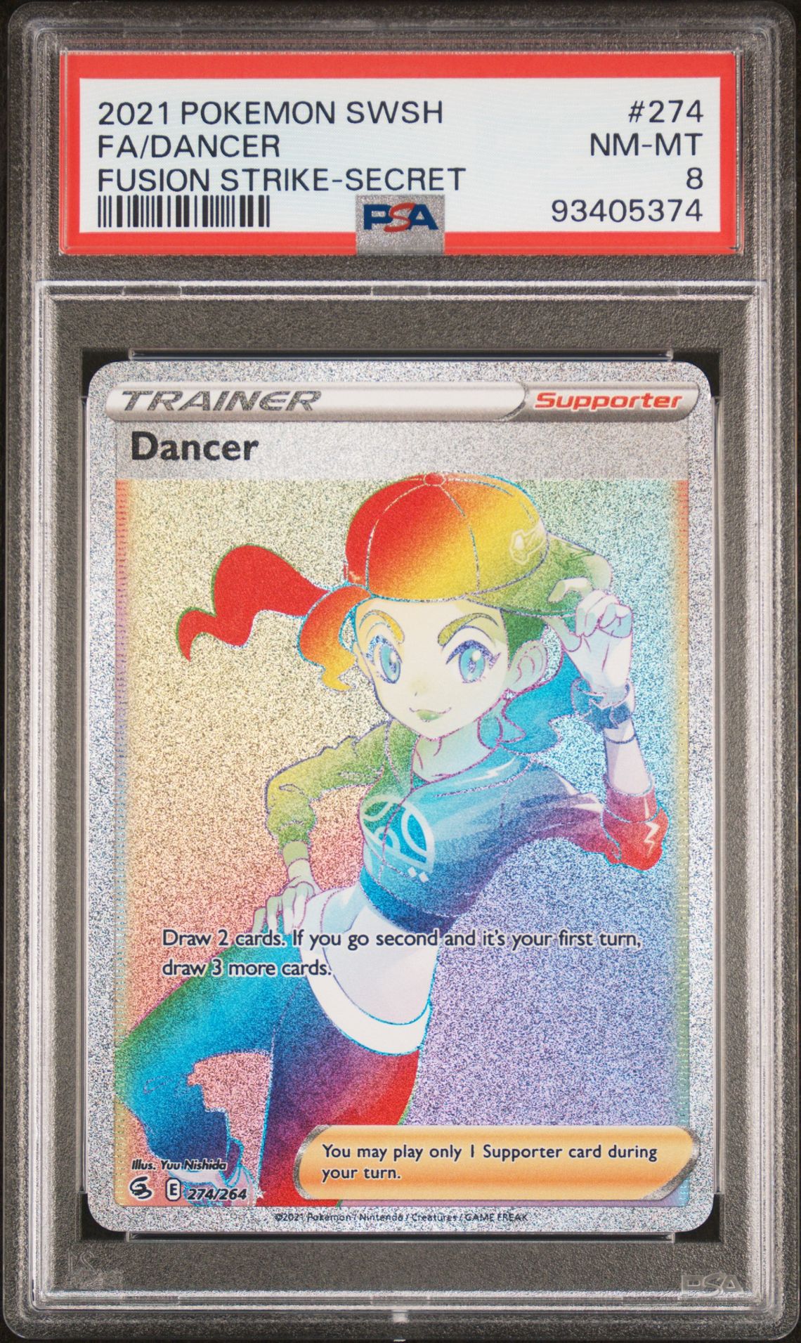 2021 Pokemon Sword & Shield Fusion Strike Fa/Dancer #274 (Fusion Strike-Secret) Nm-Mt 8 front