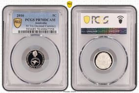 2016 5C 50 Yrs Decimal Currency PR70DCAM