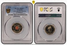 2023 $2 35th Ann $2 Coin Set Colorized Firefighters MS67