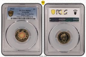 2023 $2 35th Ann $2 Coin Set Colorized Honey Bee MS66