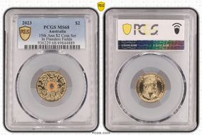 2023 $2 35th Ann $2 Coin Set Colorized In Flanders Fields MS68