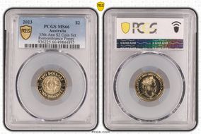 2023 $2 35th Ann $2 Coin Set Remembrance Poppy MS66