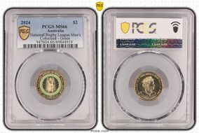 2024 $2 National Rugby League Men's Colorized - Green MS66