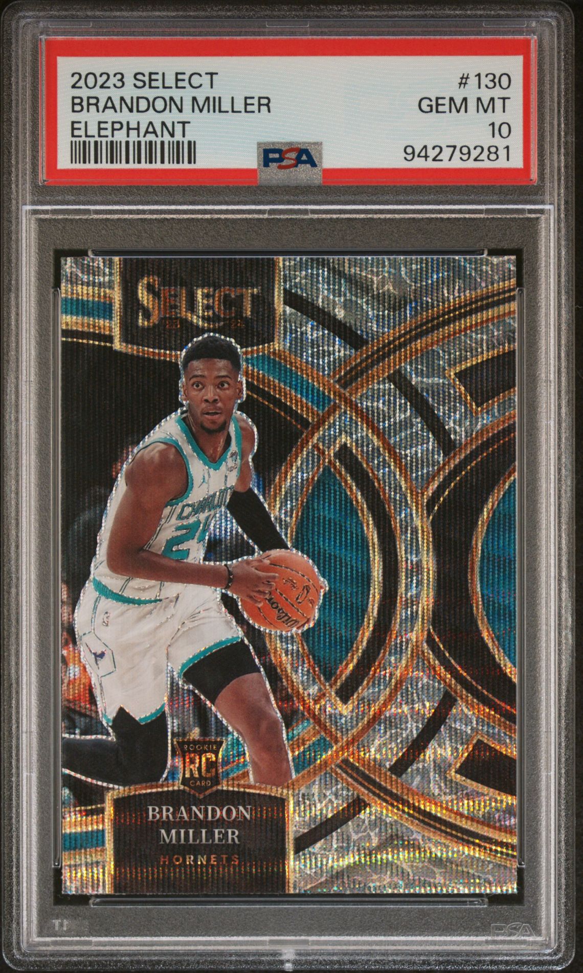 2023 Panini PANINI SELECT ELEPHANT PRIZM #130 Brandon Miller front