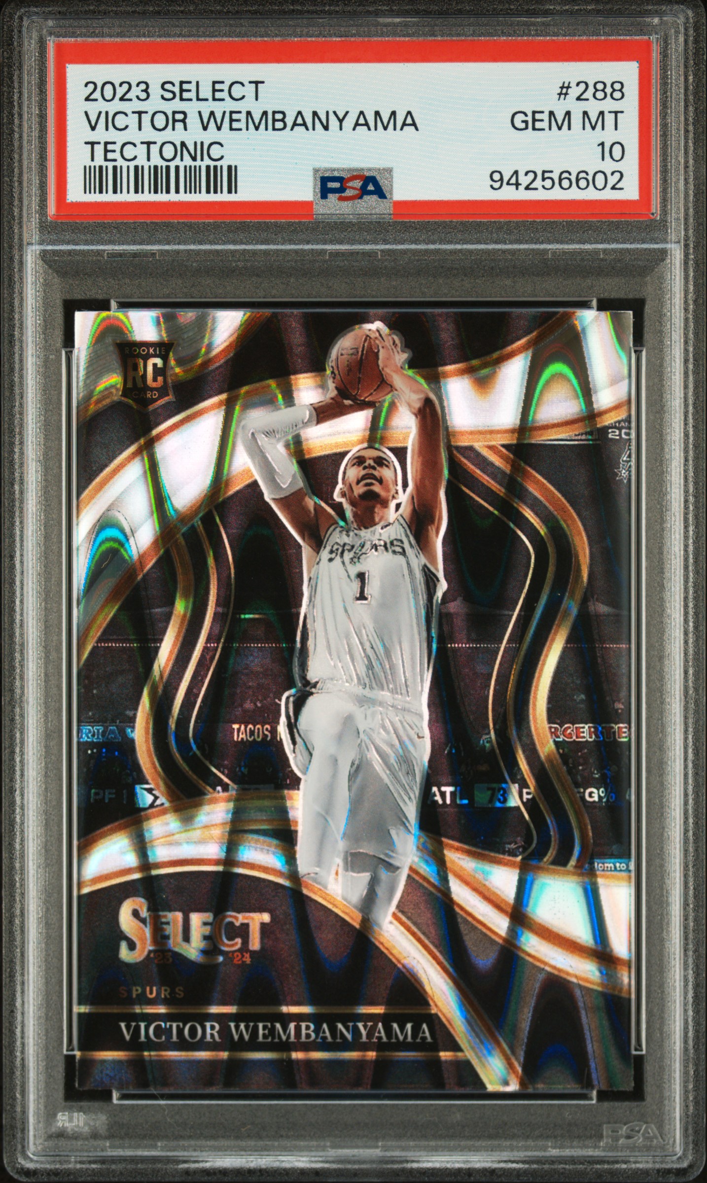 2023 Panini Select Victor Wembanyama #288 (Tectonic) Gem Mt 10 front