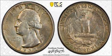 1932-S 25C AU58