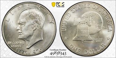 1976-S $1 Silver MS65