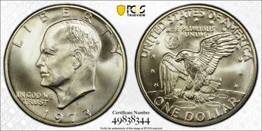 1973-S $1 Silver MS67