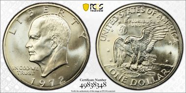1972-S $1 Silver MS66