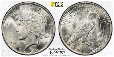 1922 $1 MS63