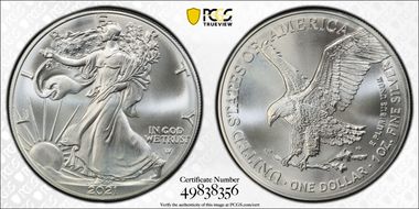 2021 $1 Silver Eagle - Type 2 MS69