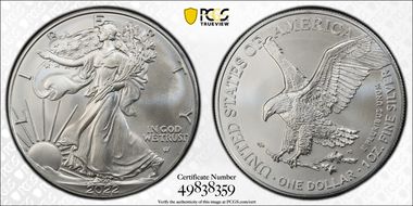 2022 $1 Silver Eagle MS69
