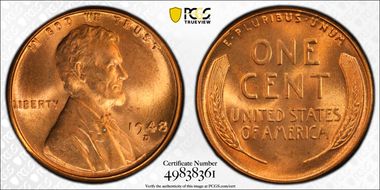 1948-D 1C MS66RD
