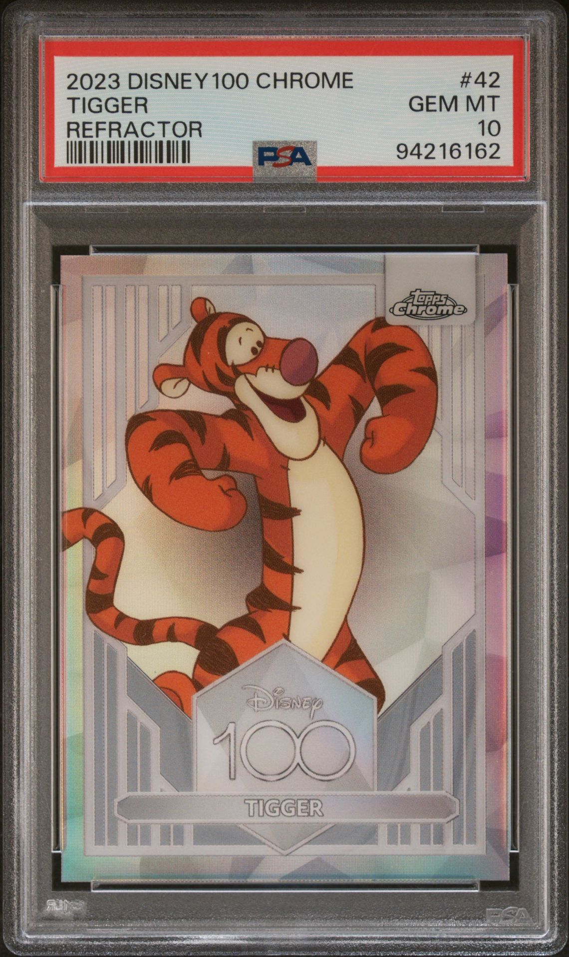 2023 Topps Chrome TOPPS CHROME DISNEY100 REFRACTOR #42 Tigger front