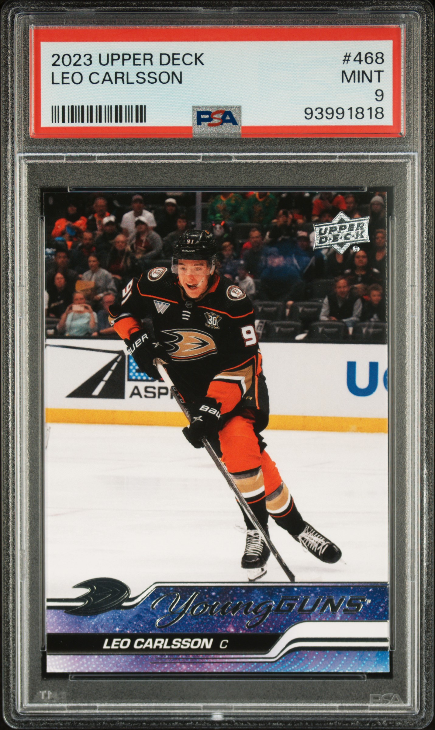 2023 Upper Deck Leo Carlsson #468 Mint 9 front