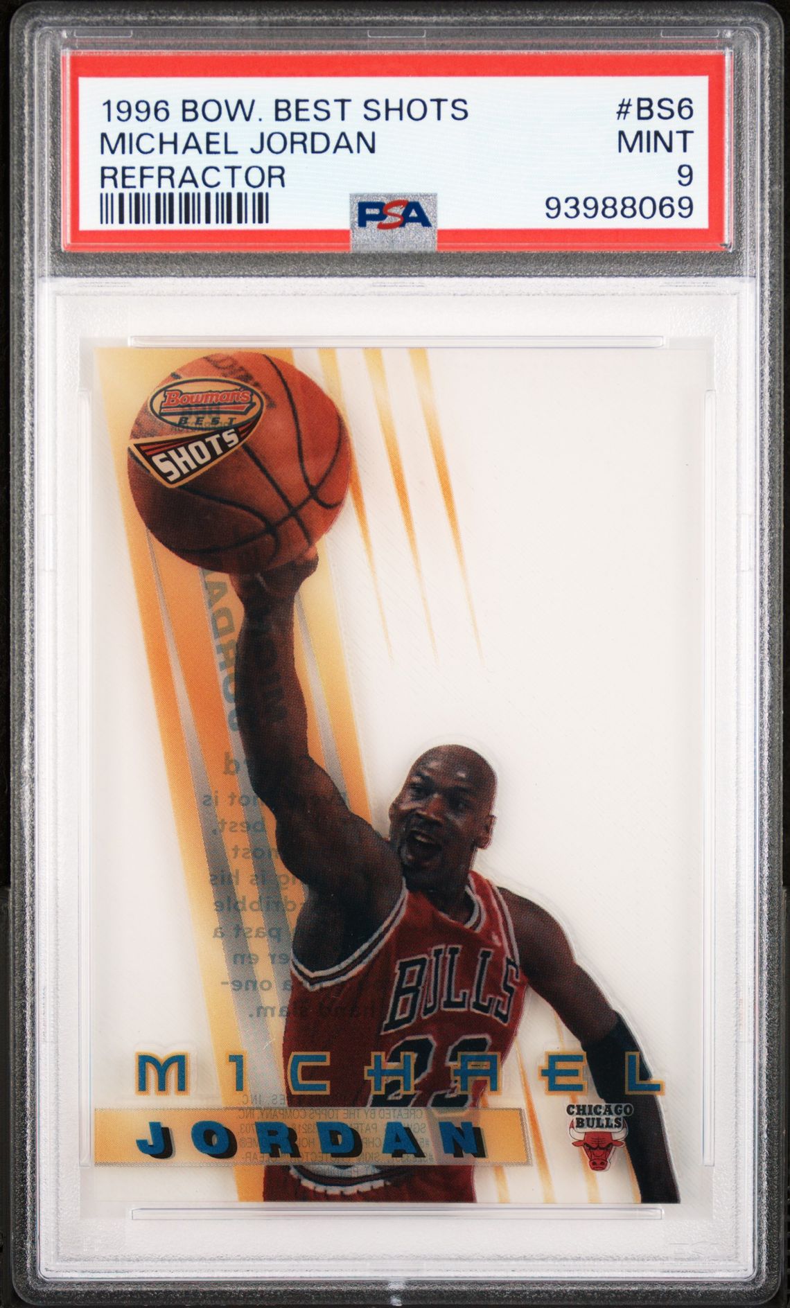 1996 Bowman BOWMAN'S BEST BEST SHOTS Refractor #BS6 Michael Jordan front