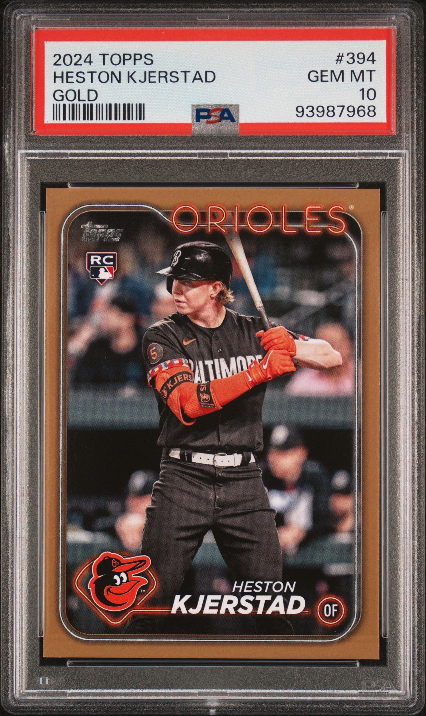 2024 Topps Heston Kjerstad #394 (Gold) Gem Mt 10 front