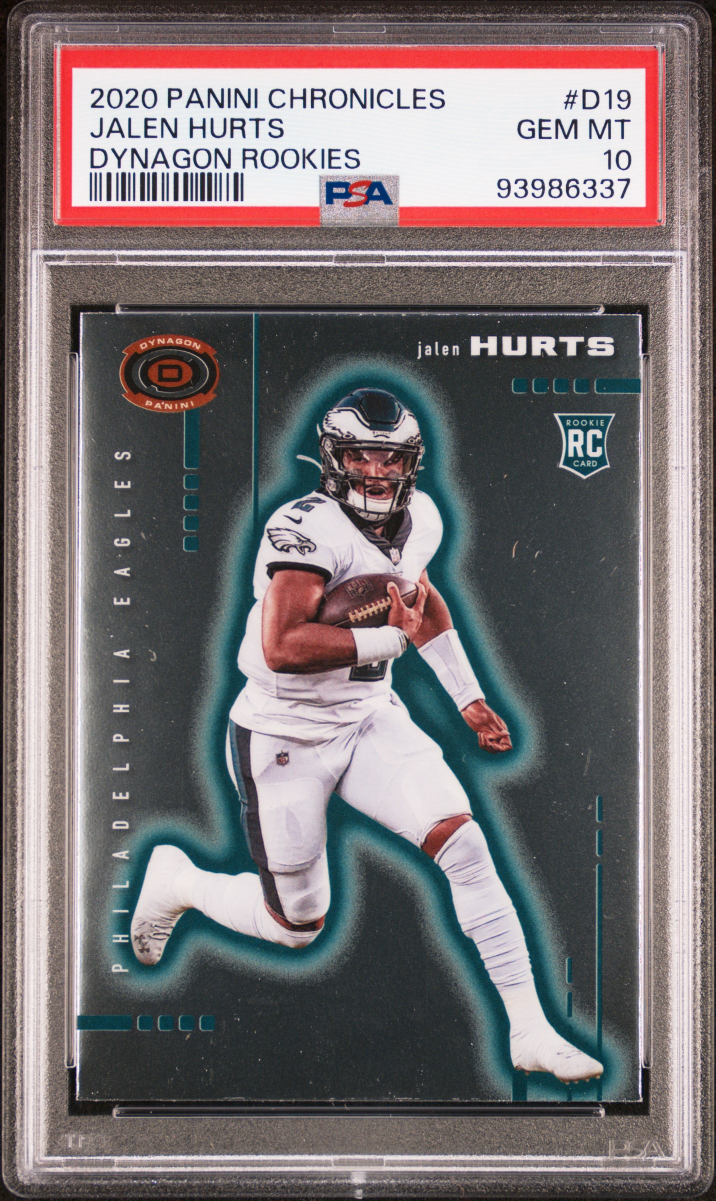 2020 Panini Chronicles Dynagon Rookies Jalen Hurts #D19 (Dynagon Rookies) Gem Mt 10 front