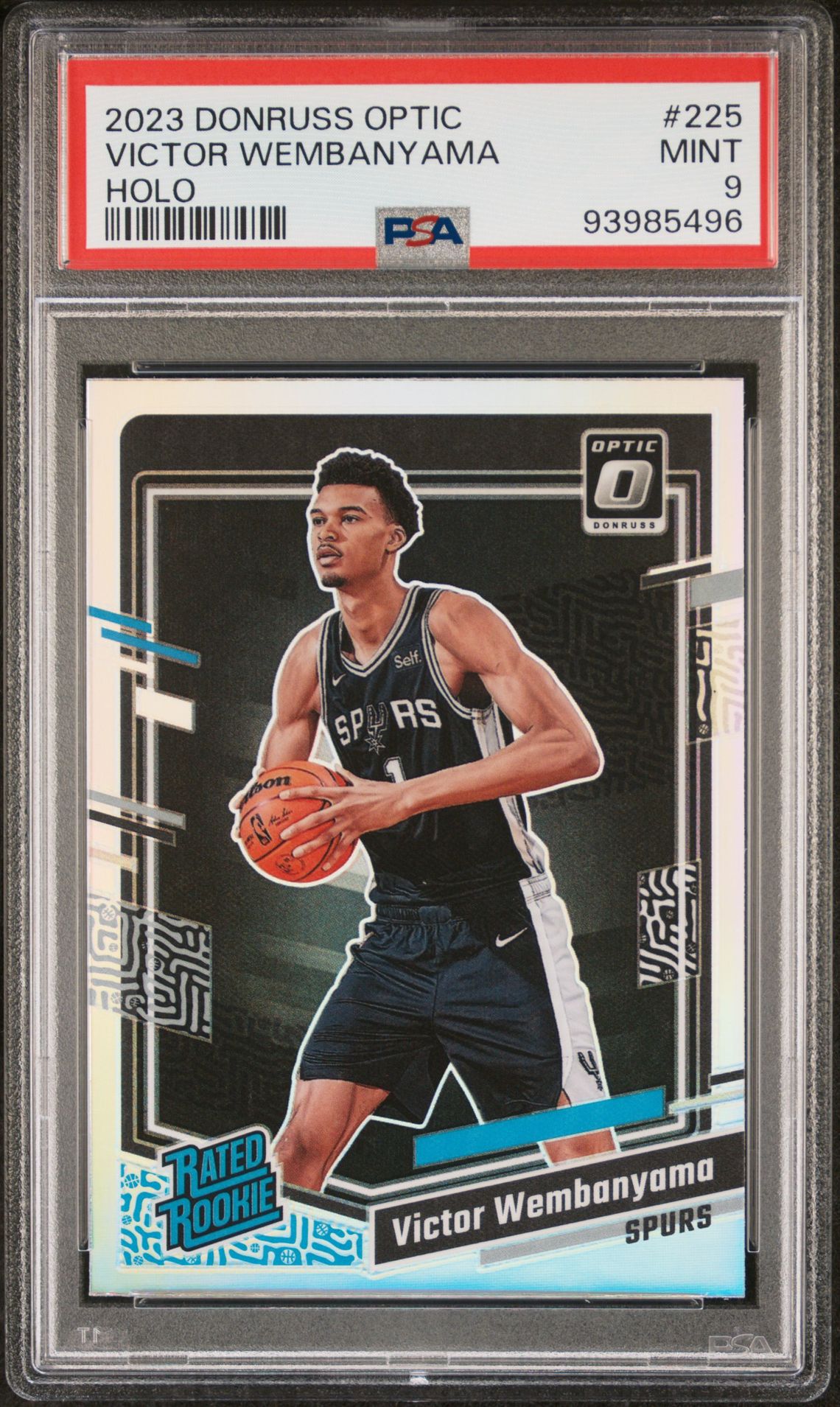 2023 Panini Donruss Optic Victor Wembanyama #225 (Holo) Mint 9 front