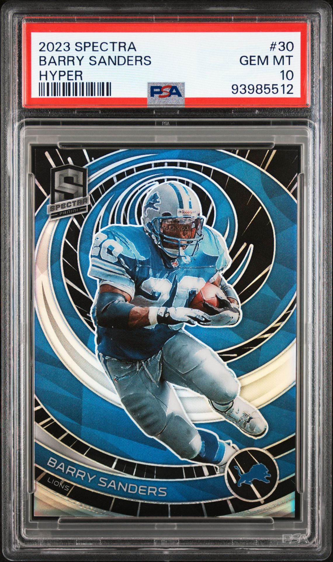 2023 Panini Spectra Barry Sanders #30 (Hyper) Gem Mt 10 front