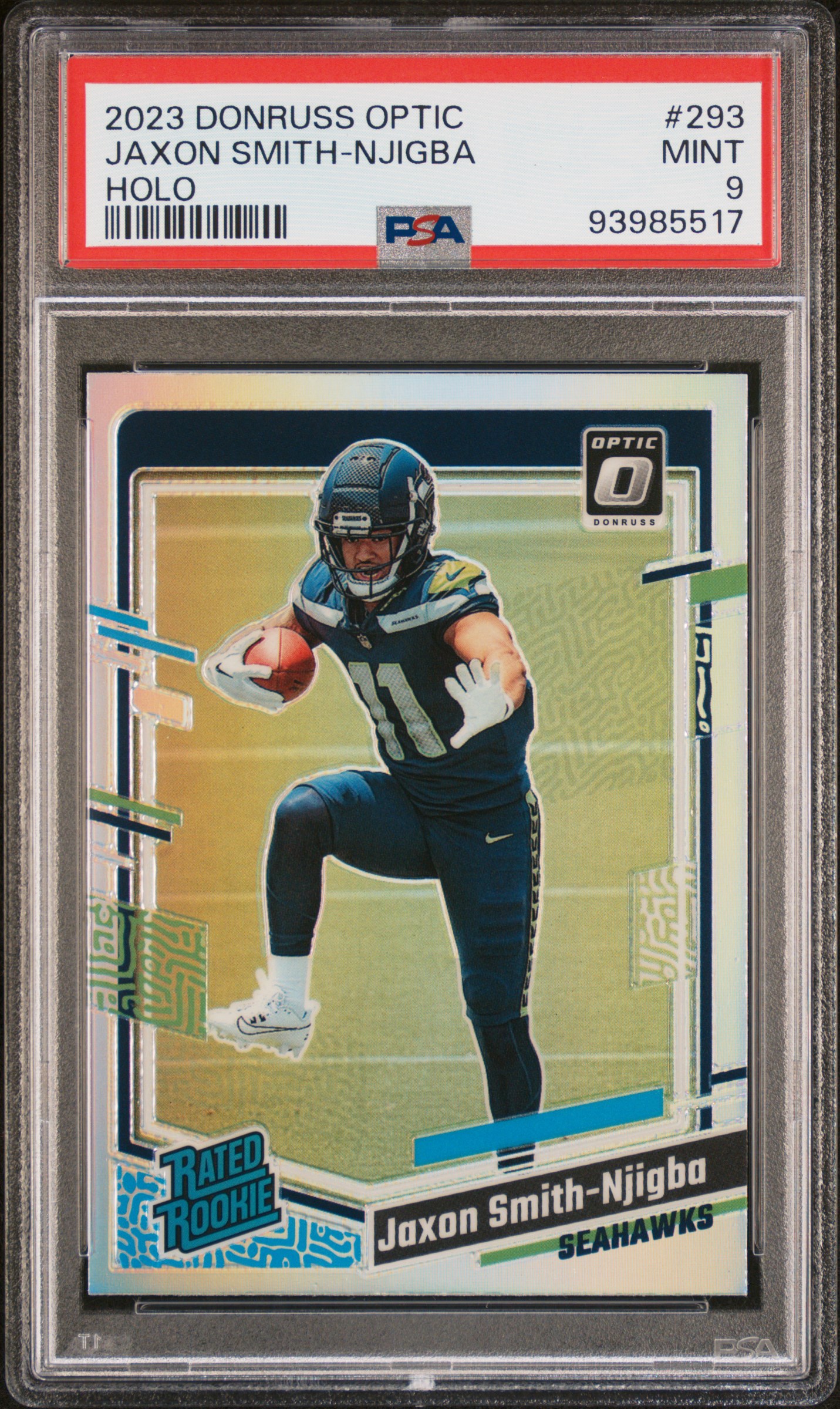 2023 Panini Donruss Optic Jaxon Smith-Njigba #293 (Holo) Mint 9 front