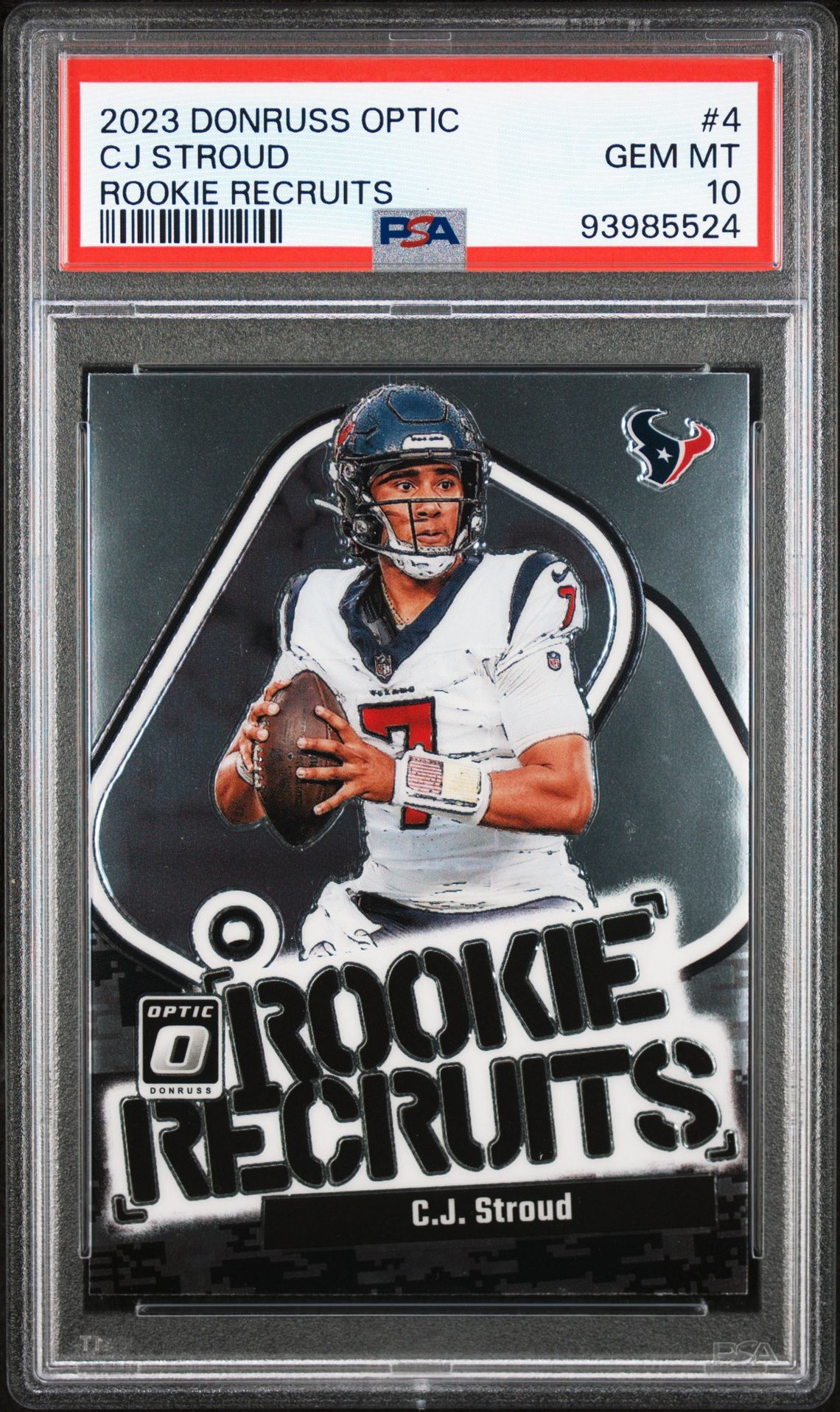 2023 Panini Donruss Optic Rookie Recruits Cj Stroud #4 Gem Mt 10 front
