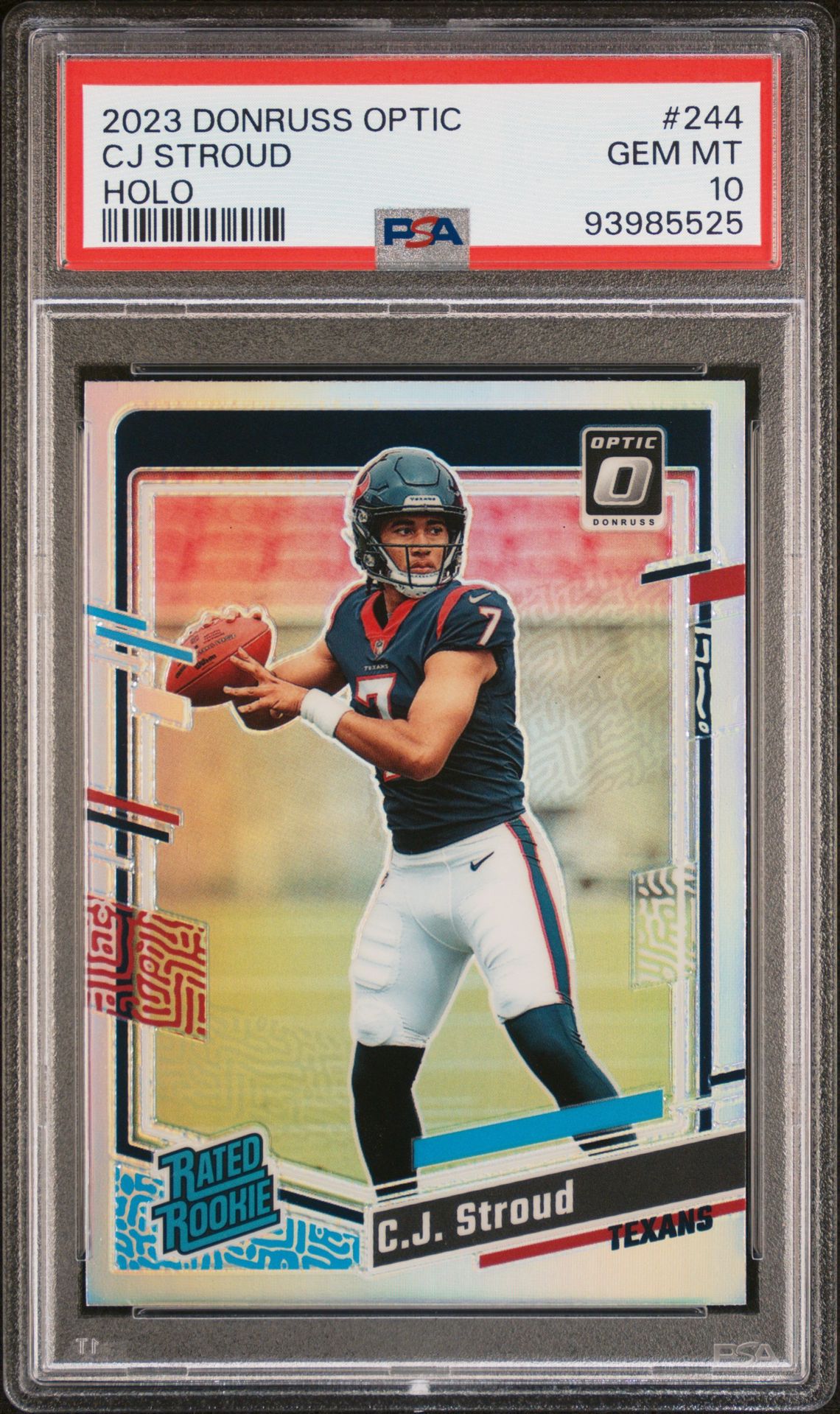 2023 Panini Donruss Optic Cj Stroud #244 (Holo) Gem Mt 10 front