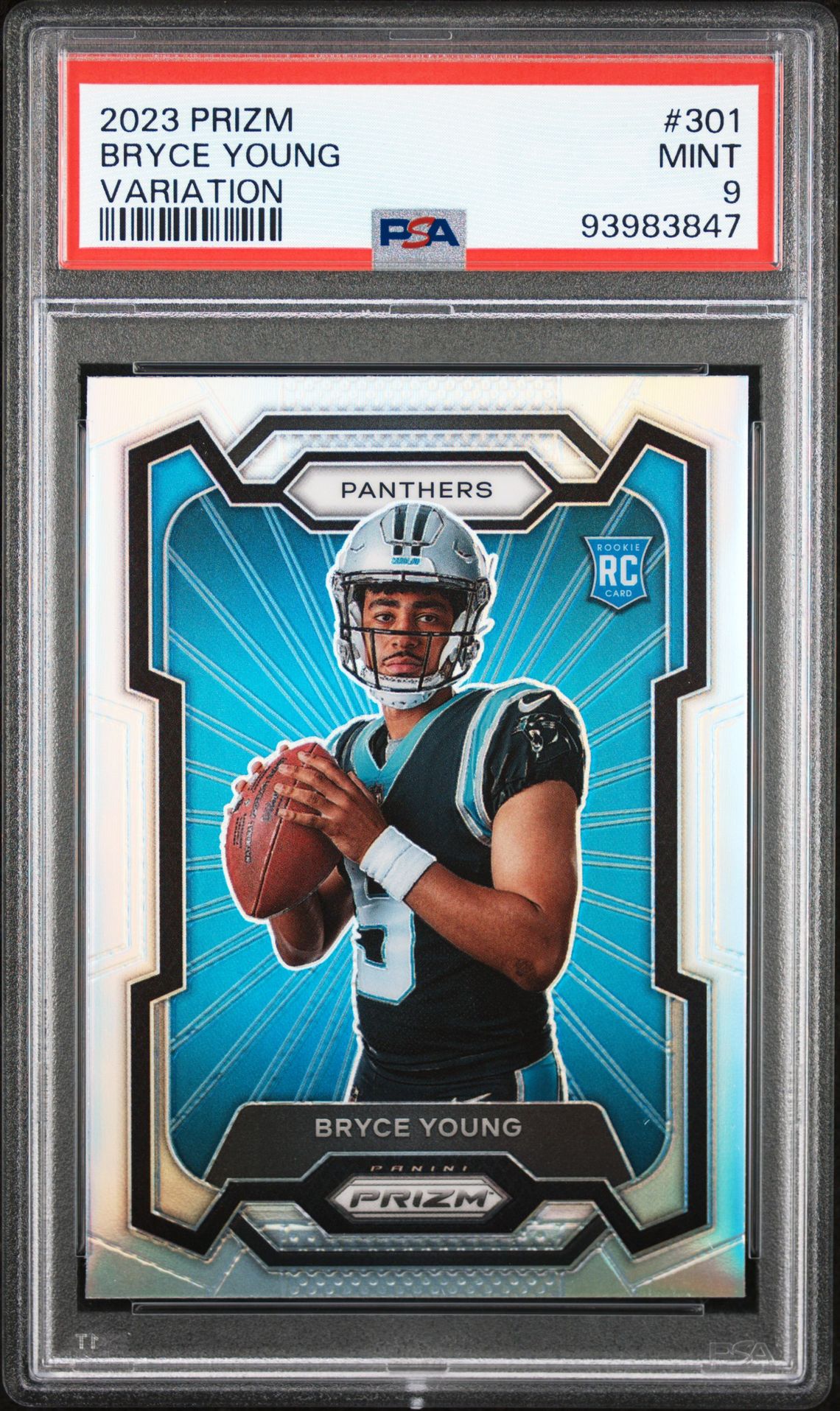 2023 Panini Prizm Bryce Young #301 (Variation) Mint 9 front