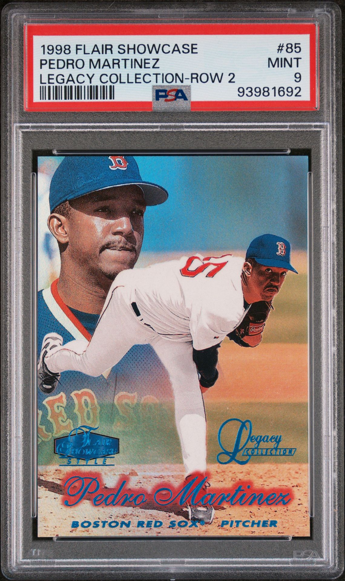1998 FLAIR SHOWCASE LEGACY COLLECTION ROW 2 #85 Pedro Martinez front